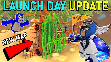 New Gorilla Tag Vr Launch Day Update New Map Cosmetics Youtube