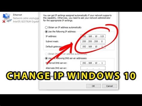 How To Change Ip Address In Windows Get Static Ip Address Youtube