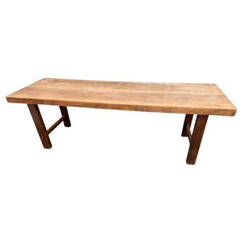 Large Rustic Pale Beech Farmhouse Table At Stdibs Large Rustic