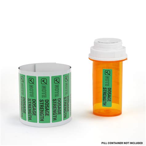 Note Dosage Strength Pharmaceutical Auxiliary Label