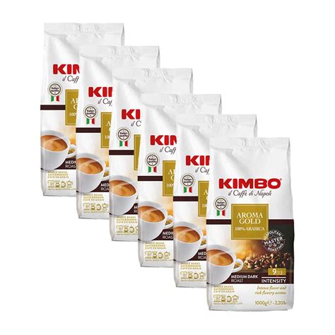 Offerta Kimbo Caffè in grani 100 Arabica Aroma Gold 1 kg x 6