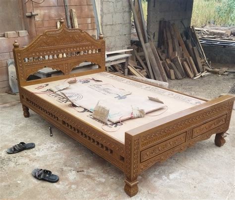 Wooden Single King Size Bed, Without Storage at Rs 28000 in Barmer | ID ...