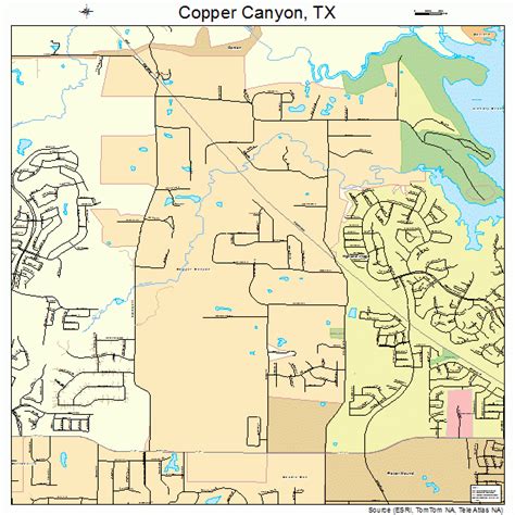 Copper Canyon Texas Street Map 4816636