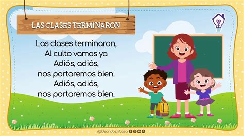 Las clases terminaron Cantos Cuna Lección 1 1er Trimestre Año B