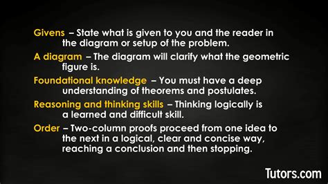 Two-Column Proof in Geometry (Definition, Examples, & Video)