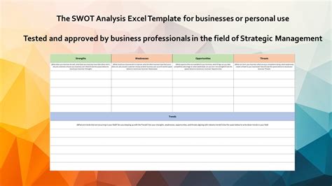 Excel SWOT Analysis Template - Etsy