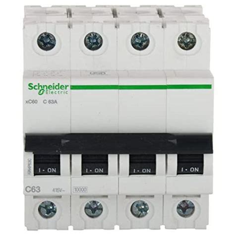 Buy Schneider Electric A9N4P16C Four Pole 16 A C MCB Online At Best