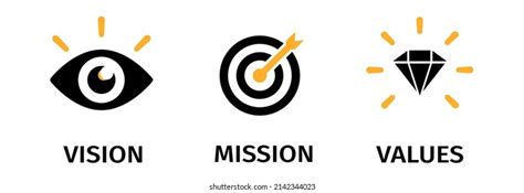 Mission Vision Values Vector Illustration Web Stock Vector (Royalty ...