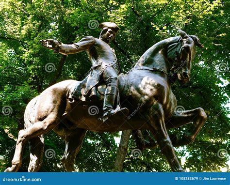 Statue of Paul Revere stock image. Image of statue, boston - 105283679