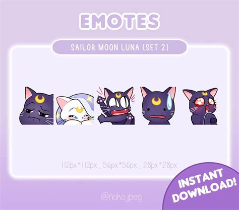 Cute Cats Emotes Pack Set 2 For Twitch Discord Etsy In 2024