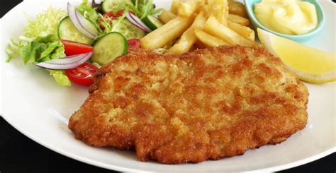 Pork Schnitzel With Chips Julie Goodwin