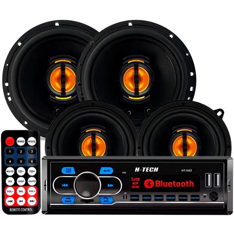 Kit Som Automotivo Bluetooth Usb 4 Alto Falante Jb Flex 200w Fiat