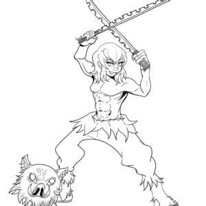 33 Demon Slayer Coloring Pages Inosuke DonicDenanne