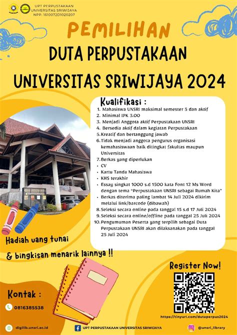 Pemilihan Duta Perpustakaan Universitas Sriwijaya