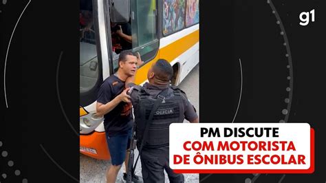 V Deo Pm Agride Motorista De Nibus Escolar Na Rocinha Por Causa De