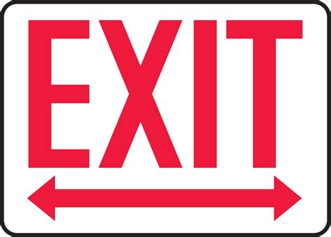 Two Way Arrows Exit Safety Sign Mext519