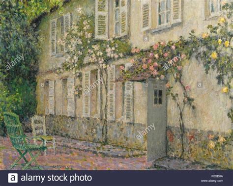 Maison Blanche Gerberoy By Henri Le Sidaner Stock Photo