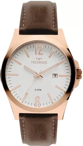 Reloj Technos Classic Steel 2115mmu 5b para hombre color marrón y