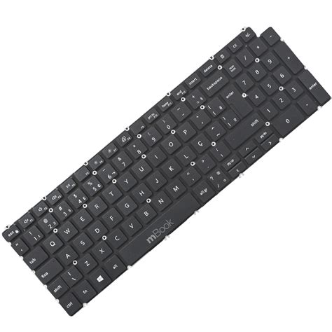 Teclado Para Dell Inspiron 15 P88F Preto BR Sem LED