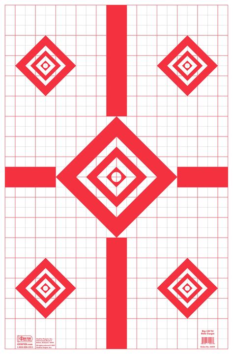 Big 100 Yard Rifle Target 22070 Gunfun Targets Inc