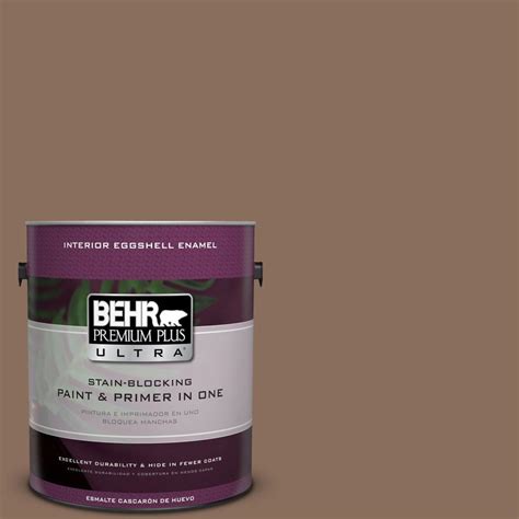 Behr Premium Plus Ultra Gal N Nut Brown Eggshell Enamel