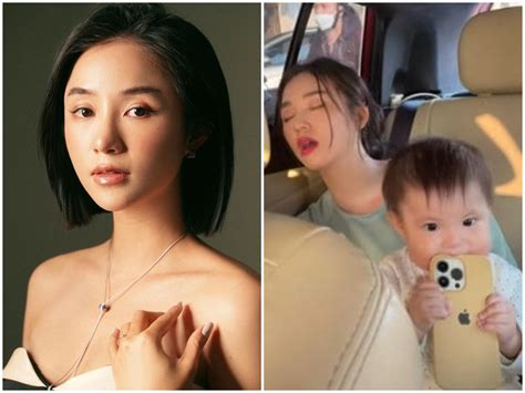 Xả vai hot girl nhập cuộc làm mẹ Mệt đến mức gục ngủ đầu tóc mấy ngày chưa chải vừa bế con vừa ăn