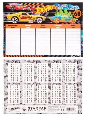 PLAN LEKCJI TABLICZKA MNOŻENIA HOT WHEELS STARPAK 10582510051 oficjalne archiwum Allegro