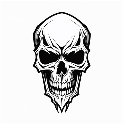 Premium Photo Hand Simple Drawing Skull Welding Logo Latex Skull