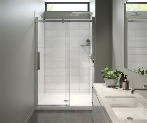 B3X 4836 Acrylic Alcove Shower Base With Center Drain In White Shower