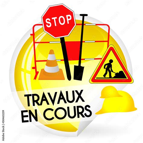 Ic Ne Travaux En Cours Stock Vector Adobe Stock