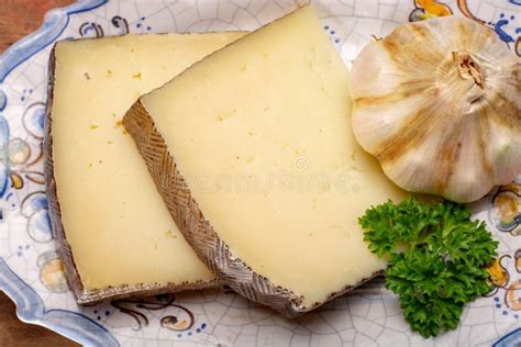 Two Pieces of Manchego, Queso Manchego, Cheese Made in La Mancha Region ...