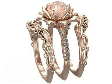 Designer rose gold rings