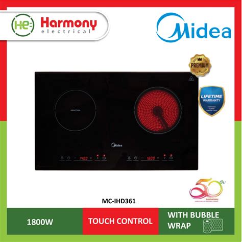 READY STOCK Midea MC IHD361 Built In Induction Ceramic Hob 1800W