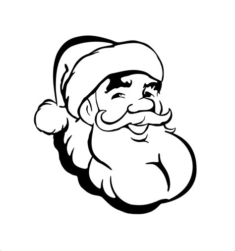 Santa Claus Face Svg Dxf Eps Pdf Cut File Digital Download Etsy