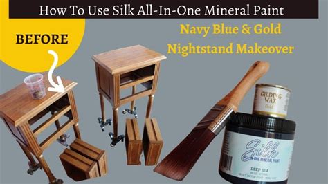 How To Use All In One Mineral Paint Navy Blue Gold Night Stand