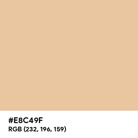 Natural Tan color hex code is #E8C49F