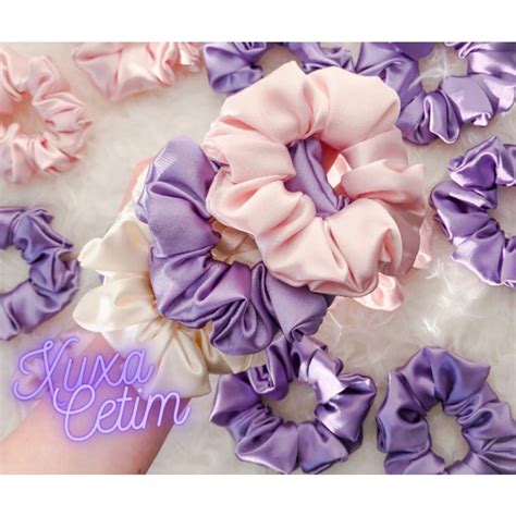 KIT De 5 10 15 20 25 E 30 Scrunchies De Cetim Xuxa De Cetim