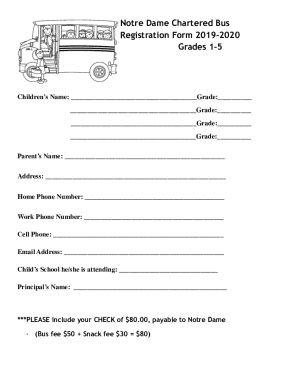 Fillable Online Bus Registration Form Fax Email Print Pdffiller