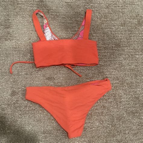 Maaji Swim Womens Red Sublime Reversible Moderate Bikini Bottom And