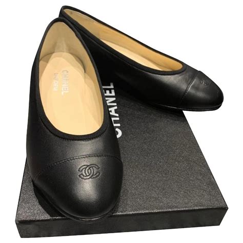 Chanel Ballet Flats Black Leather Ref 683430 Joli Closet