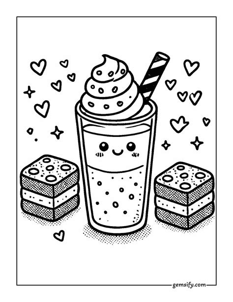 Delicious Milkshake Coloring Pages Free Pdf Printables