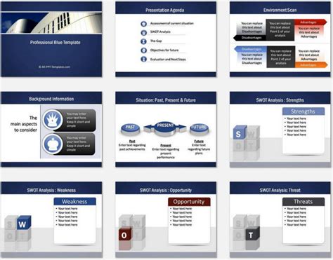 PowerPoint Professional Blue Template