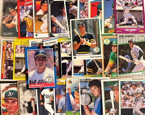 28 Different Jose Canseco Baseball Cards, Includes Factory Sealed 1990 ...