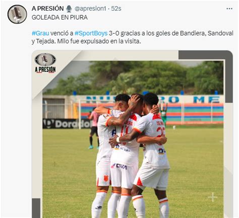 Atlético Grau goleó a Sport Boys y lo hunde en el fondo de la tabla de