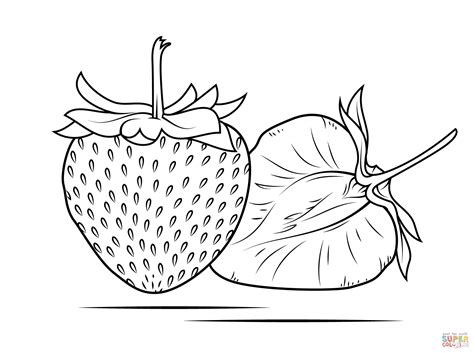 Strawberry coloring page | Free Printable Coloring Pages