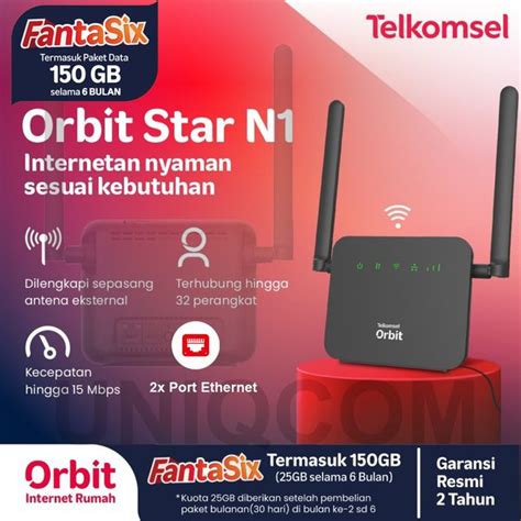 Jual Telkomsel Orbit Star N1 Modem WiFi 4G High Speed Free 150GB