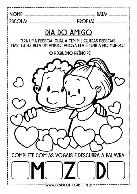 Atividades Sobre Amizade Para Educação Infantil