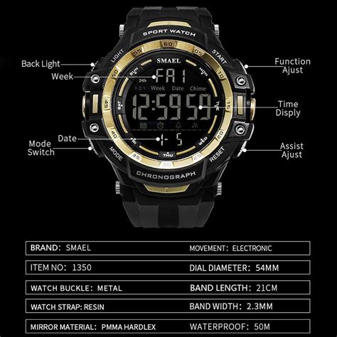 Buy Smael Men Watches Digital Led Light Watch Shock Military Digital