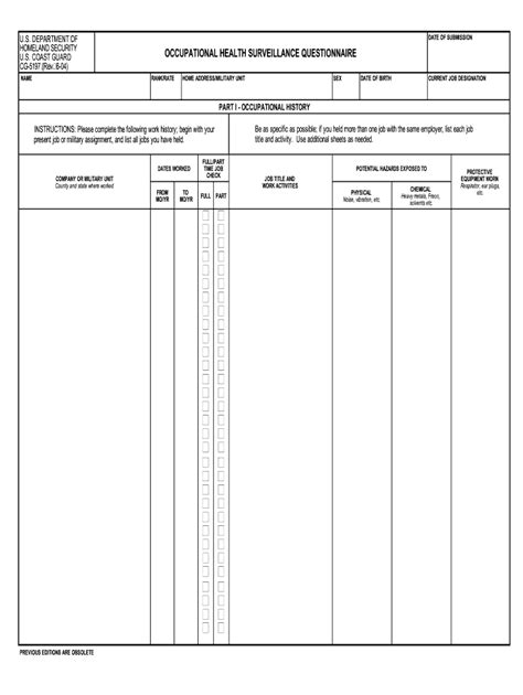 Health Surveillance Questionnaire 2004 2025 Form Fill Out And Sign