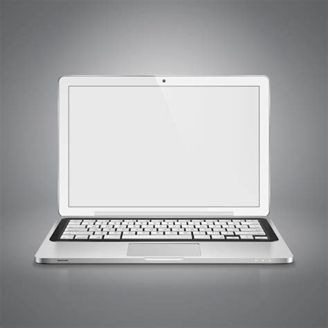 Alta ilustração vetorial realista detalhada do laptop moderno tela